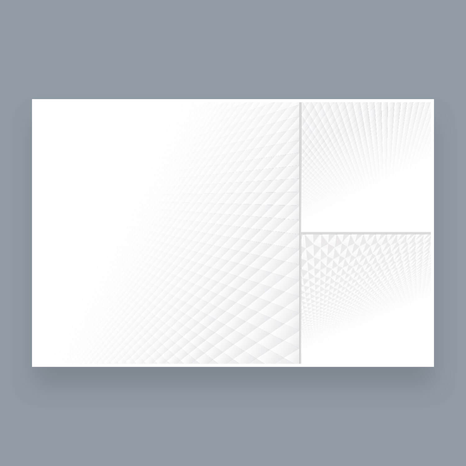 One picture with a white abstract background, three options for seamless images.