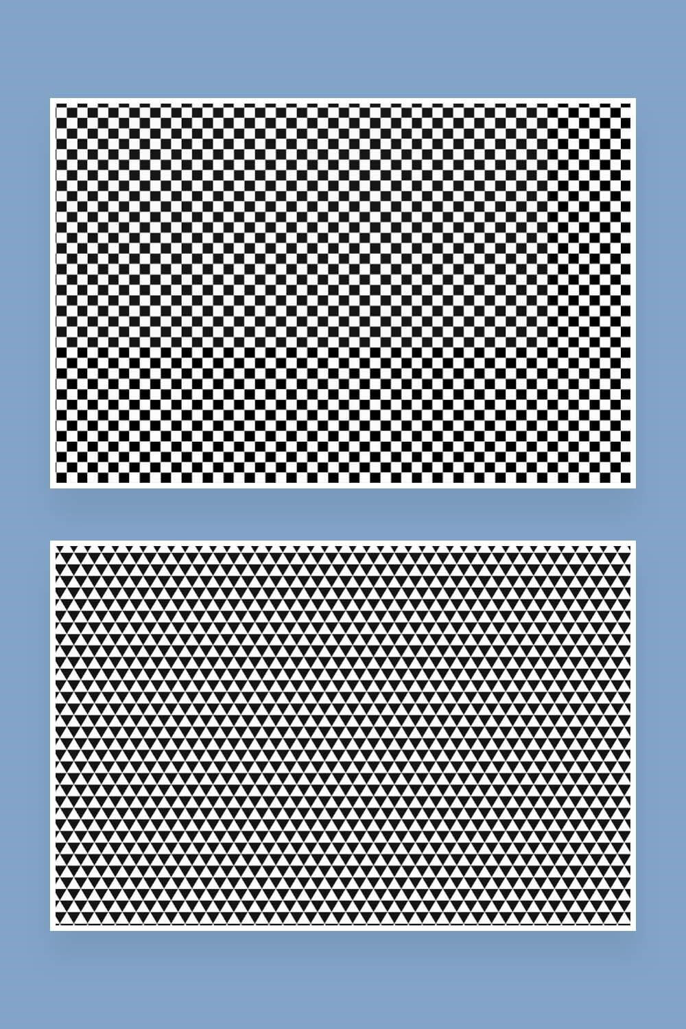 Small chessboard and triangular pattern seamless geometric pattern.