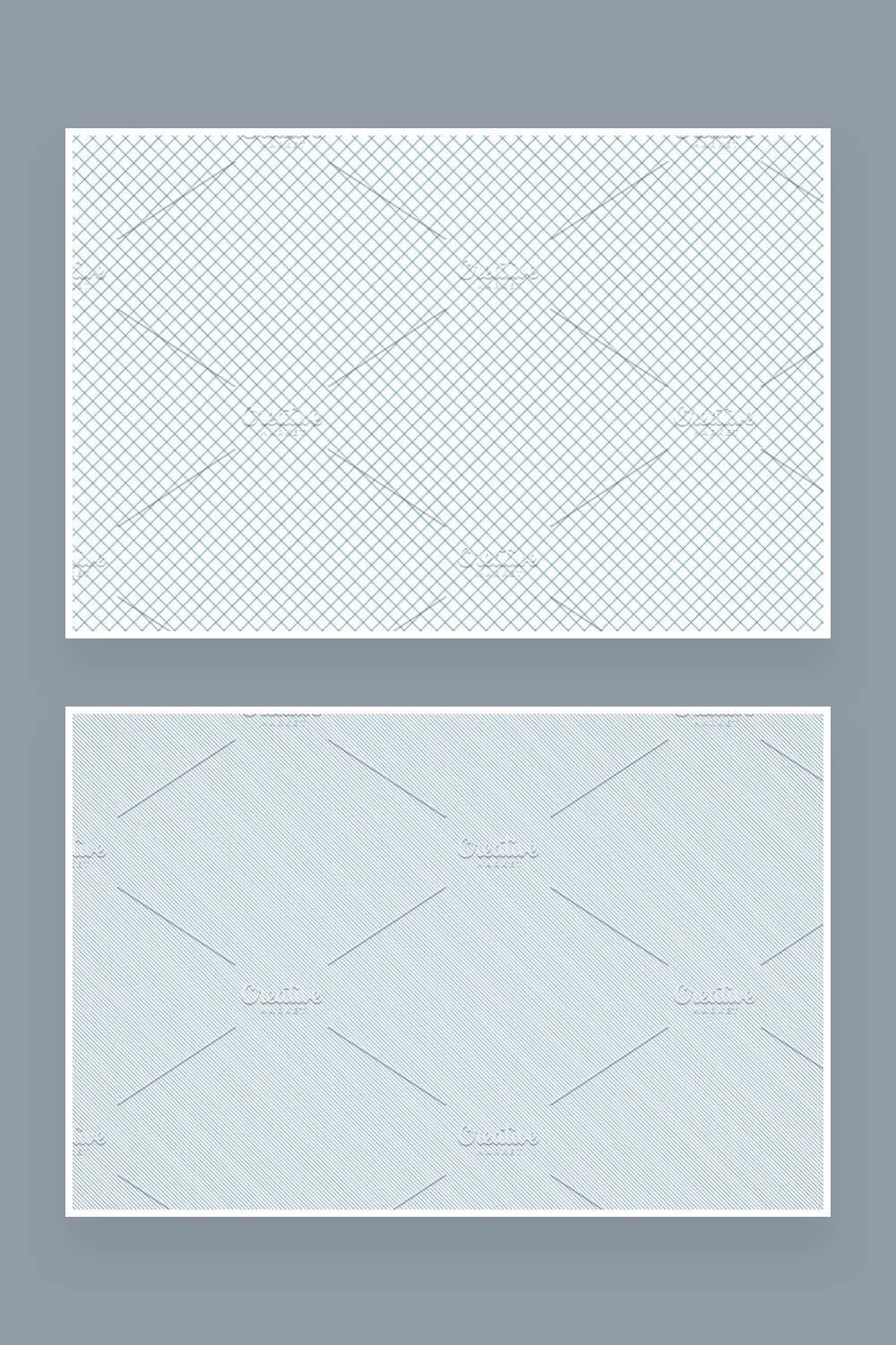Seamless pattern of paper grid in small rhombuses of gray color.