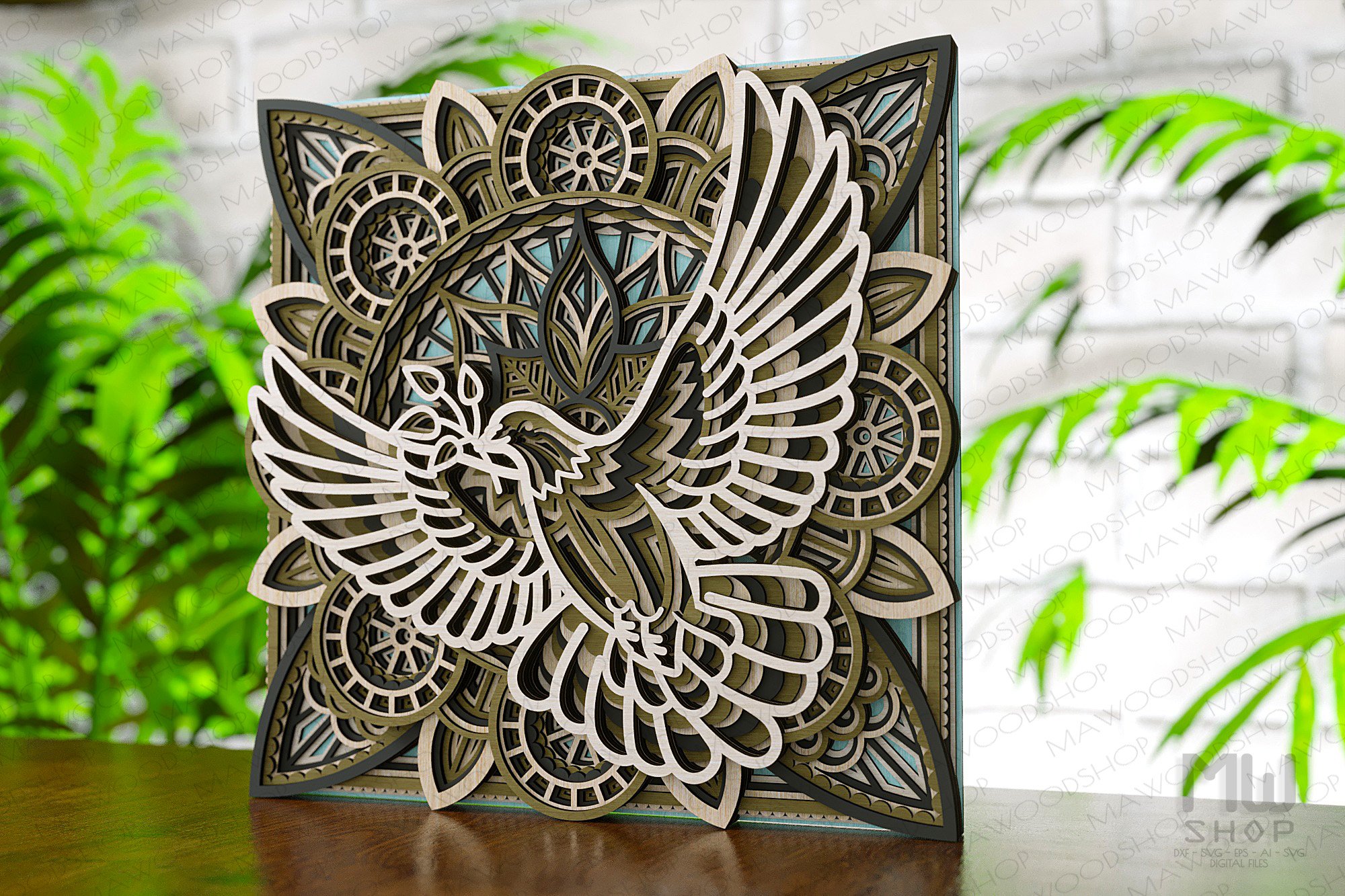 Card with an intricate design on it.