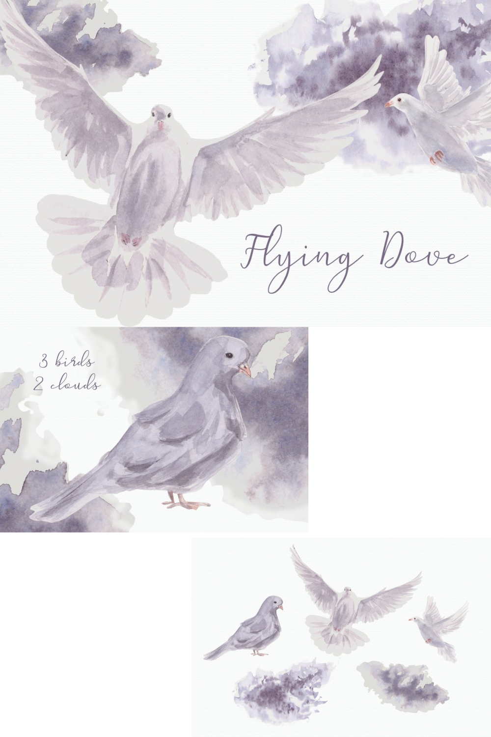 Flying dove watercolor of pinterest.