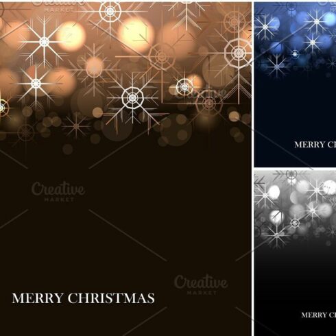 Christmas backgrounds with shades of gold, silver and blue.