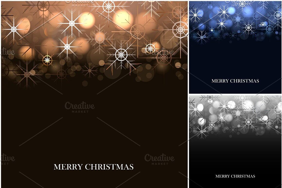 Christmas backgrounds with shades of gold, silver and blue.