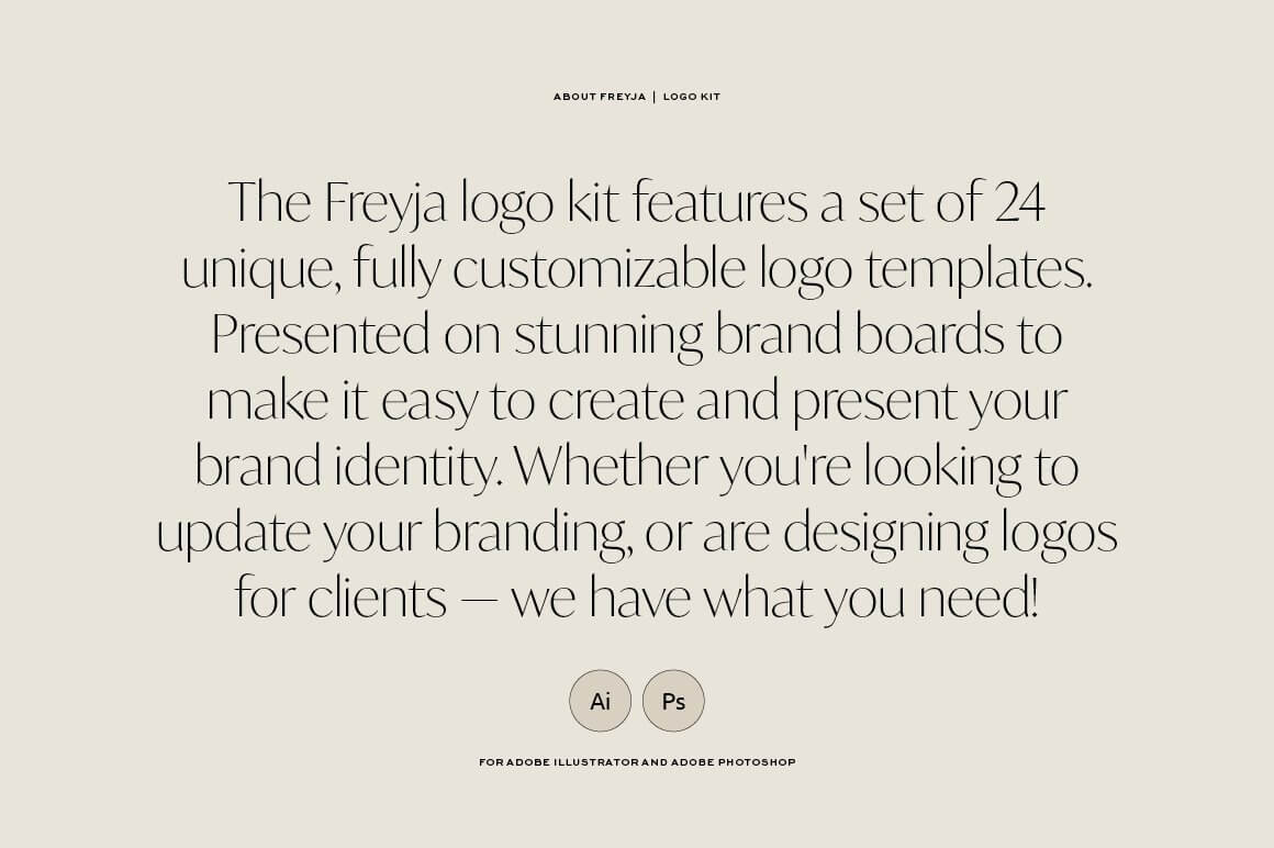 Product description Freyja logo kit.