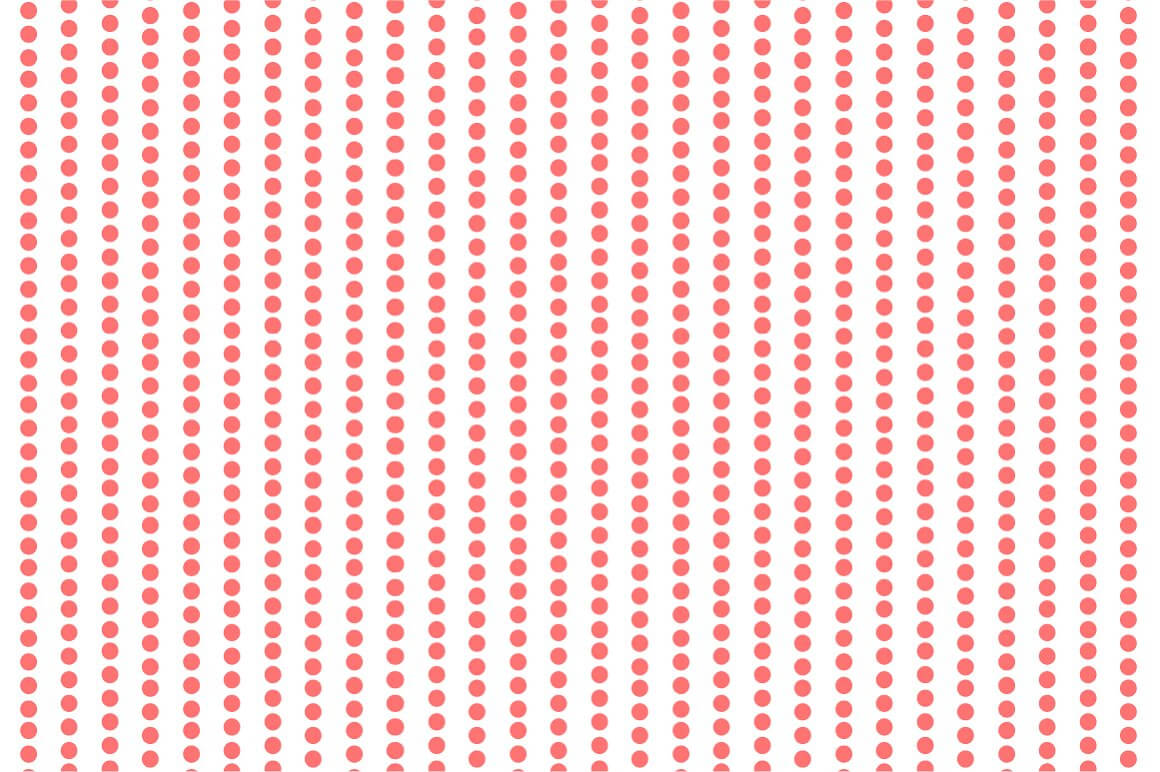 Dotted seamless pattern in the form of pink bold dots placed in vertical columns.