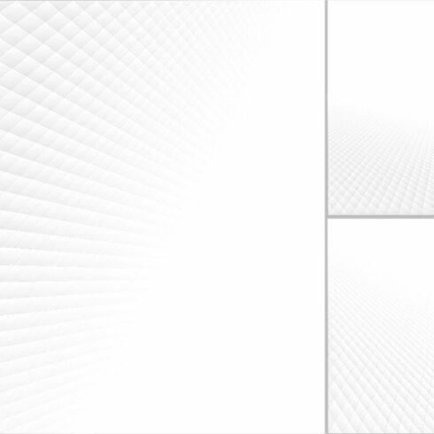 Three patterns of white soft light abstract background.