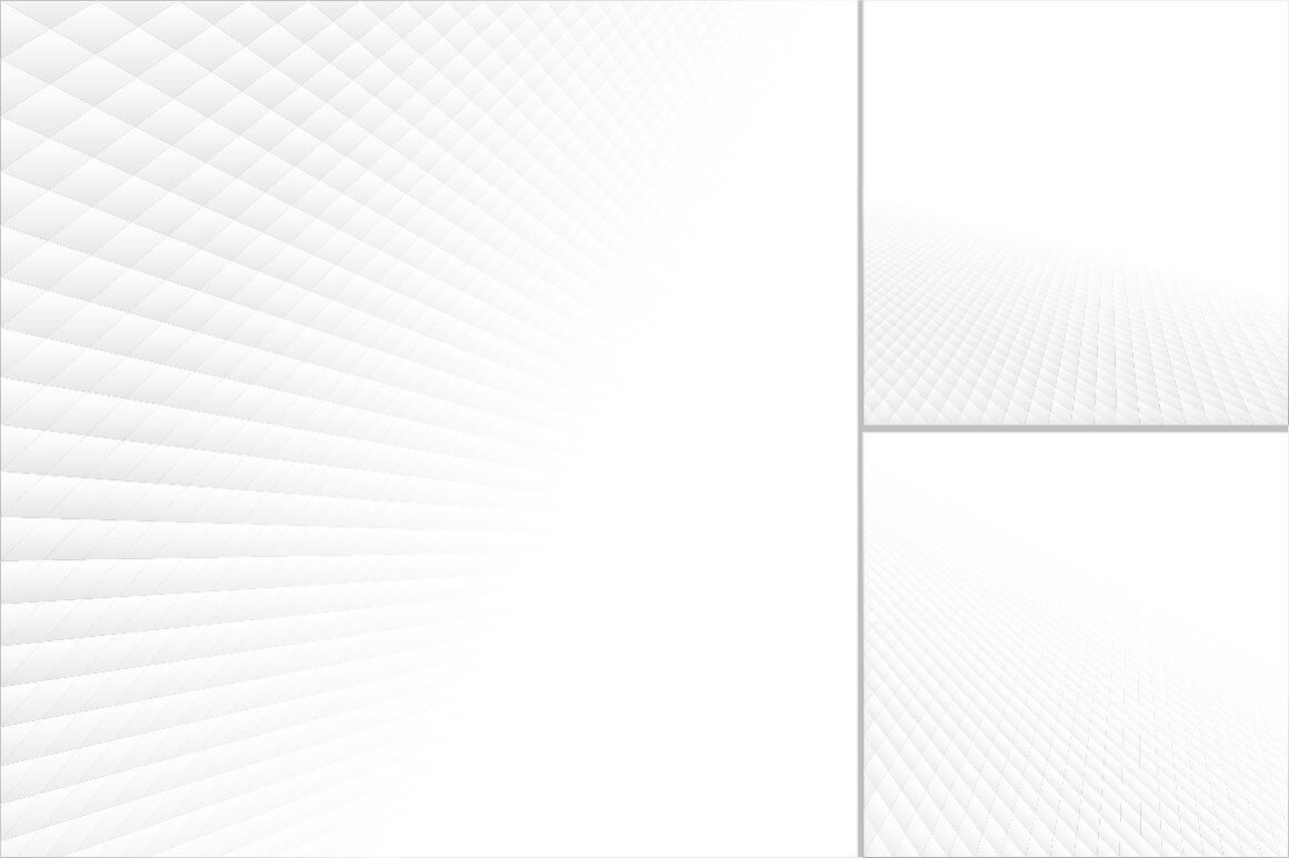 Three patterns of white soft light abstract background.