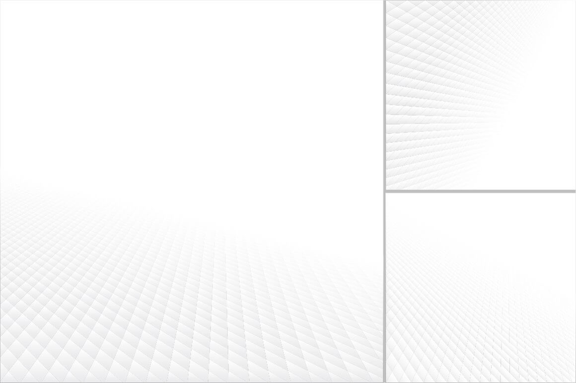Three pictures of a white soft abstract background with a diamond pattern.