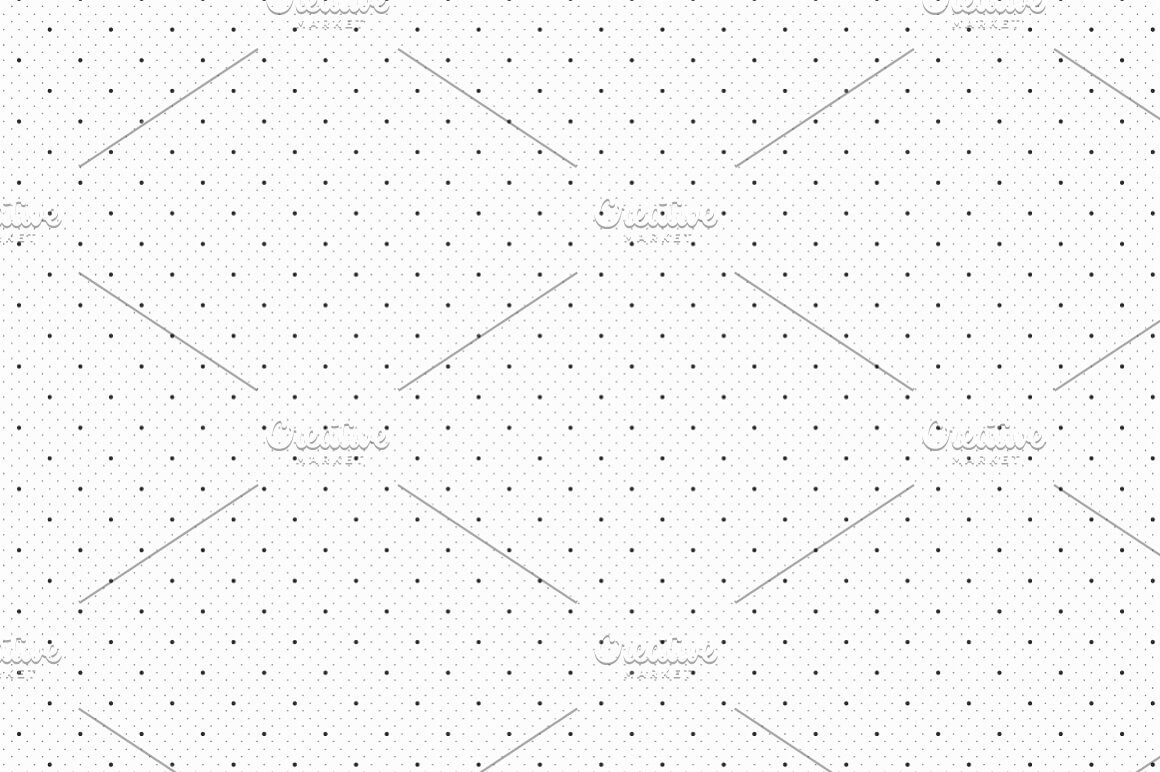 Seamless dotted pattern on a white background with small and very small dots.