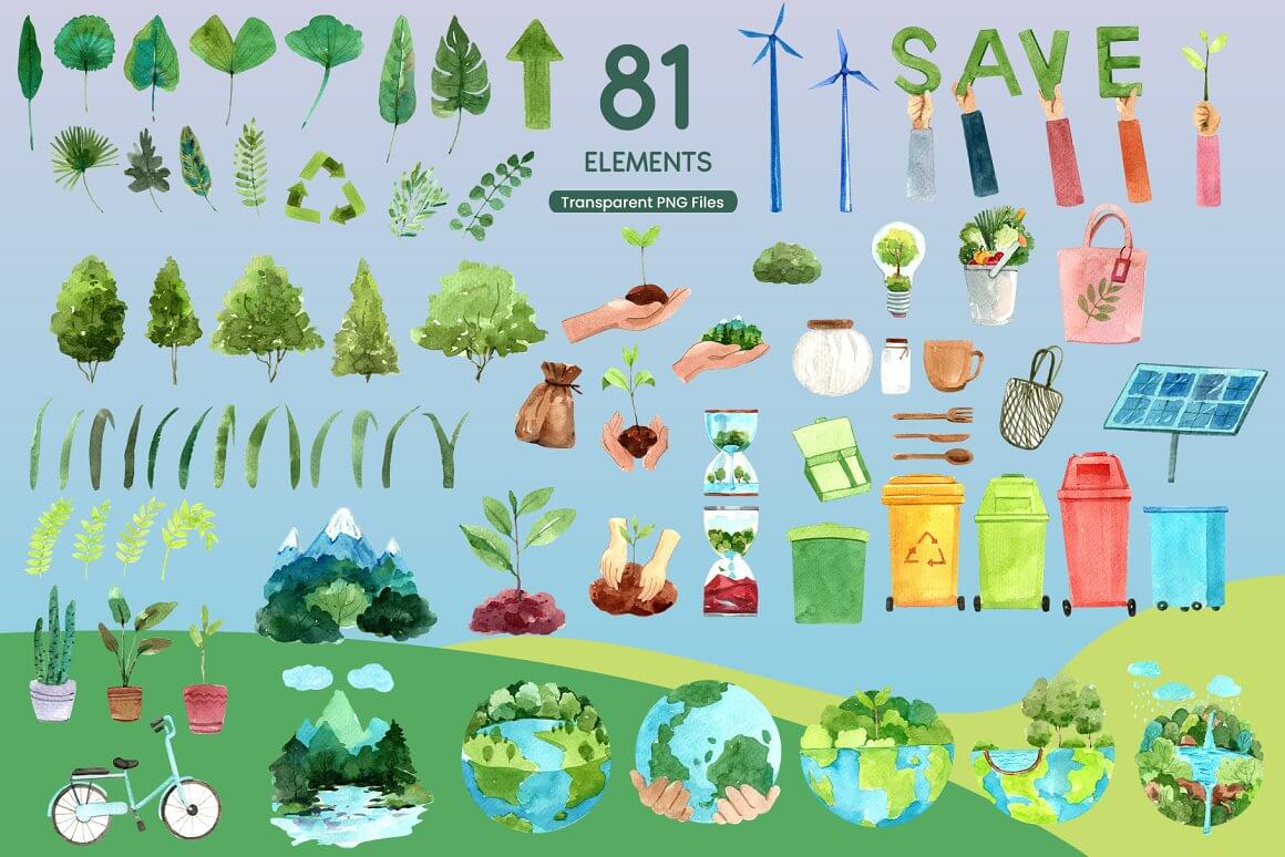81 elements about saving the earth.
