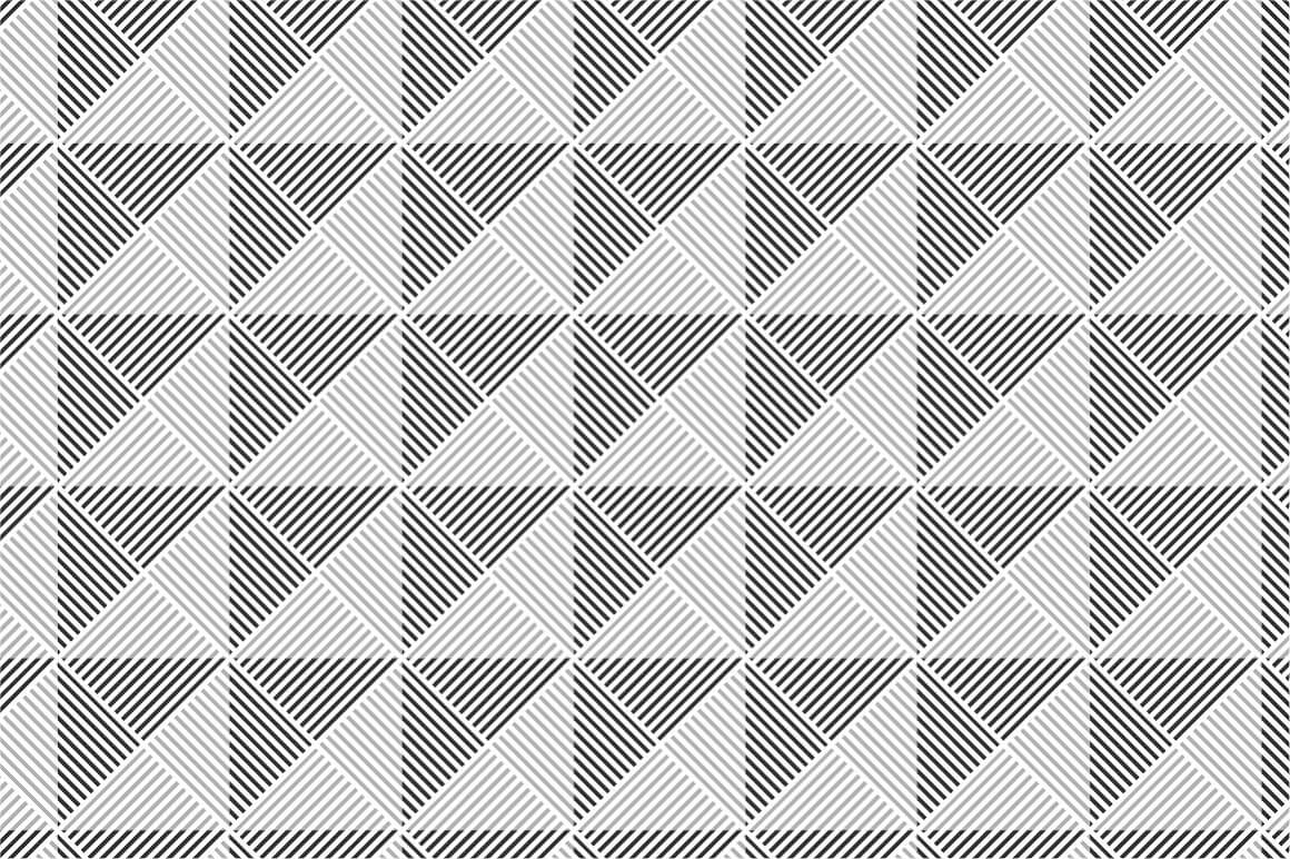 Seamless patterns gray-white texture, striped rhombuses with shades.