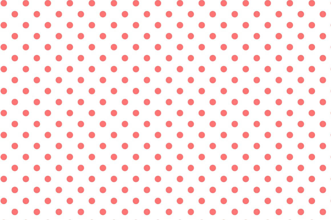 Dotted seamless pattern in the form of pink bold dots placed in rhombuses.