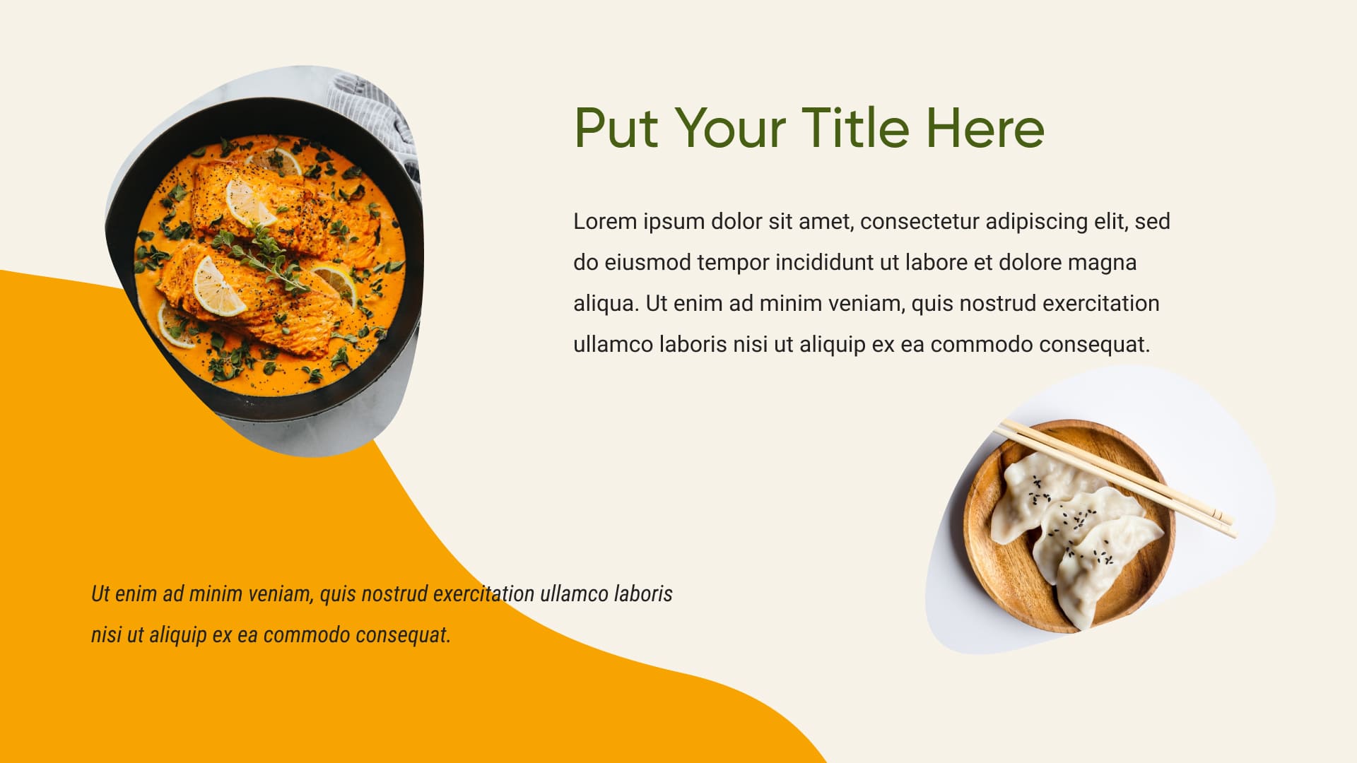 4 Free Food Powerpoint Template.