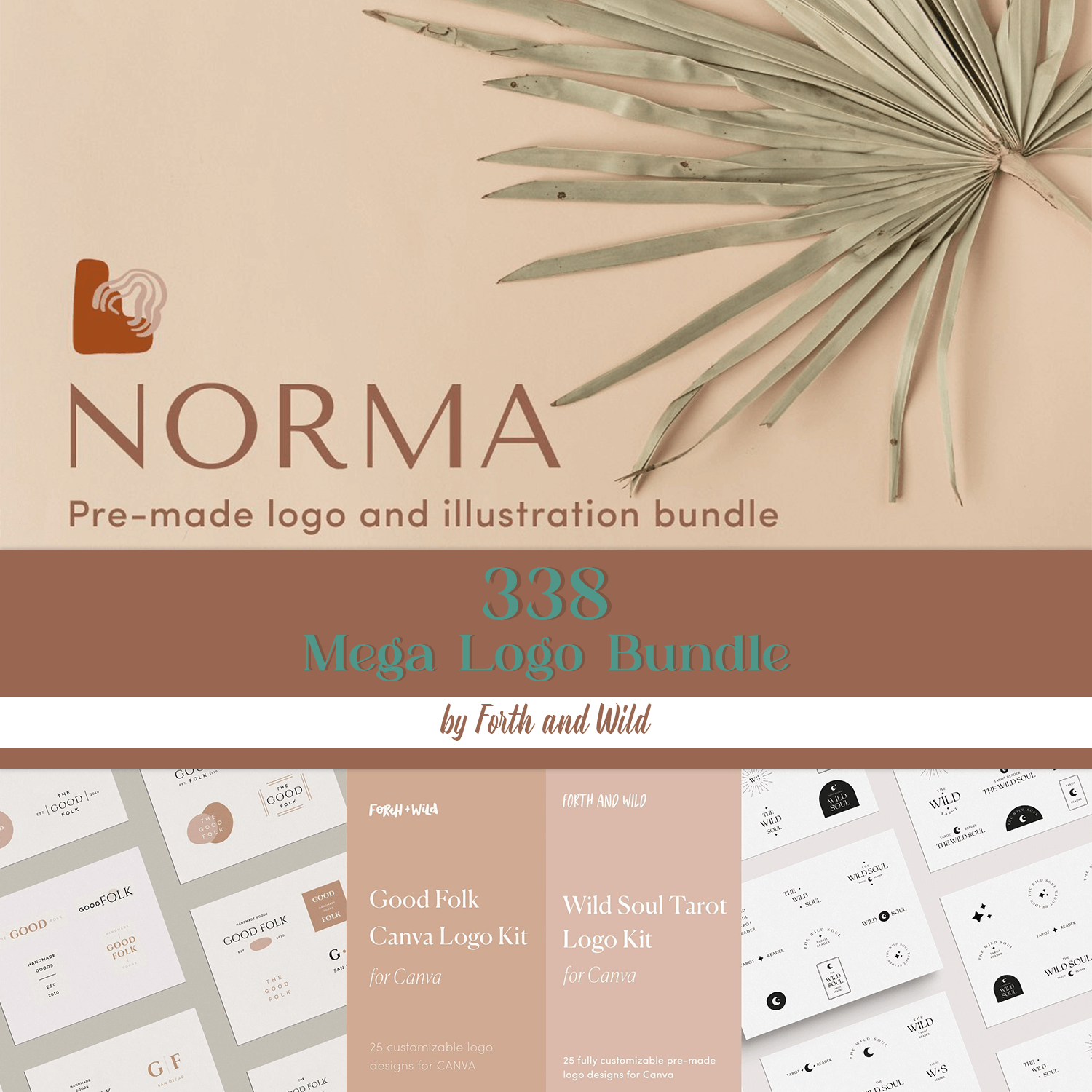 Noma pre-made logo and illustation bundle.