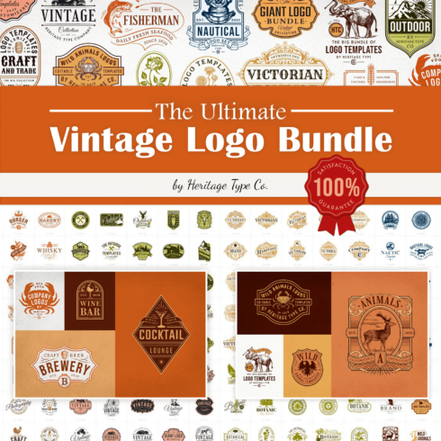 Slides of the ultimate vintage logo bundle.