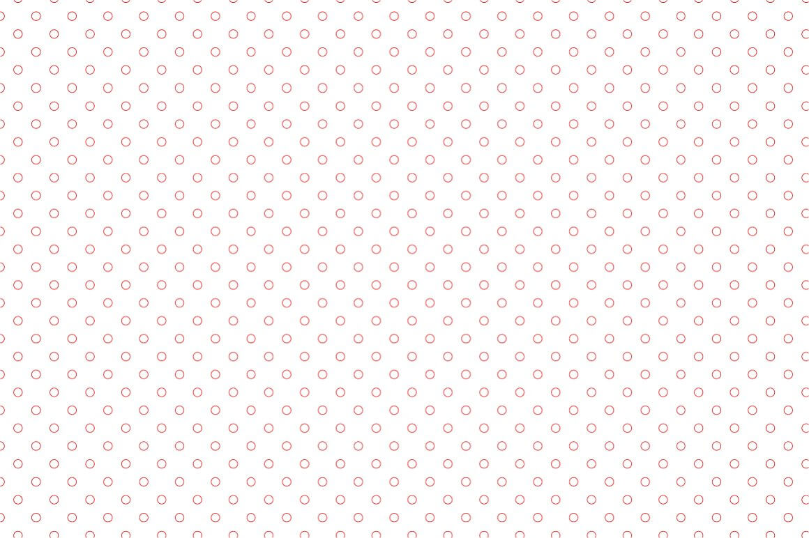 Dotted seamless pattern in the form of medium pink circles tiled with rhombuses.