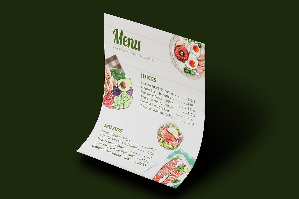 Wonderful menus with style from the post.
