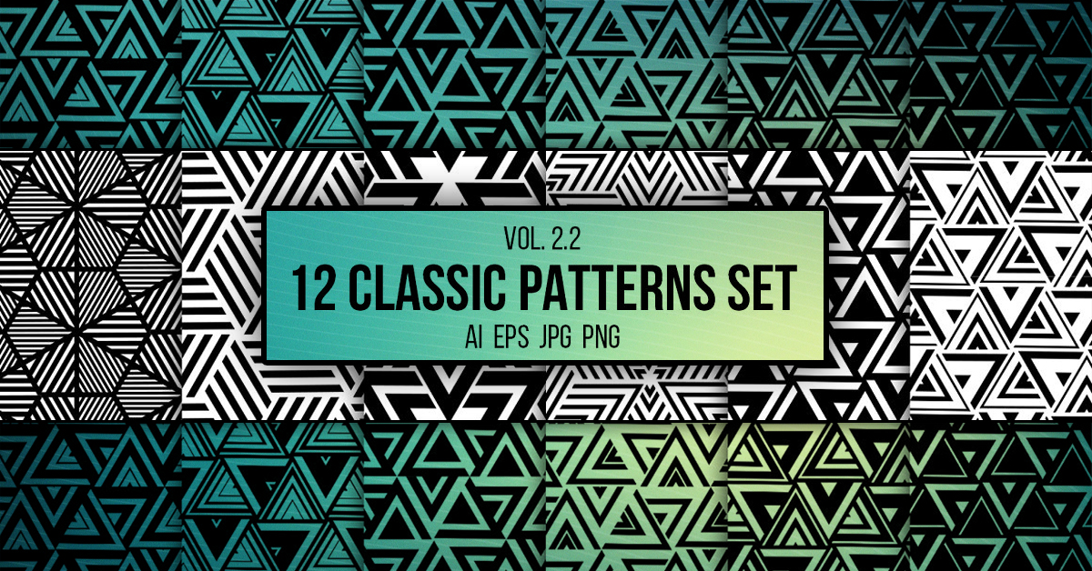 12 Geometric Seamless Patterns Set – MasterBundles