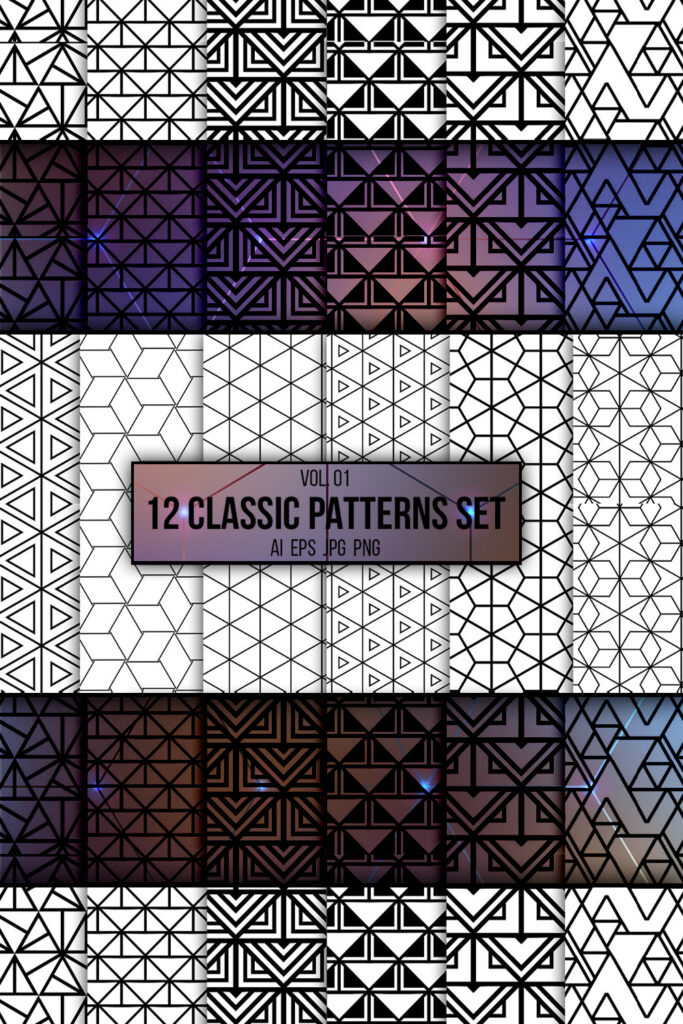 12 Geometric Seamless Patterns Set – MasterBundles