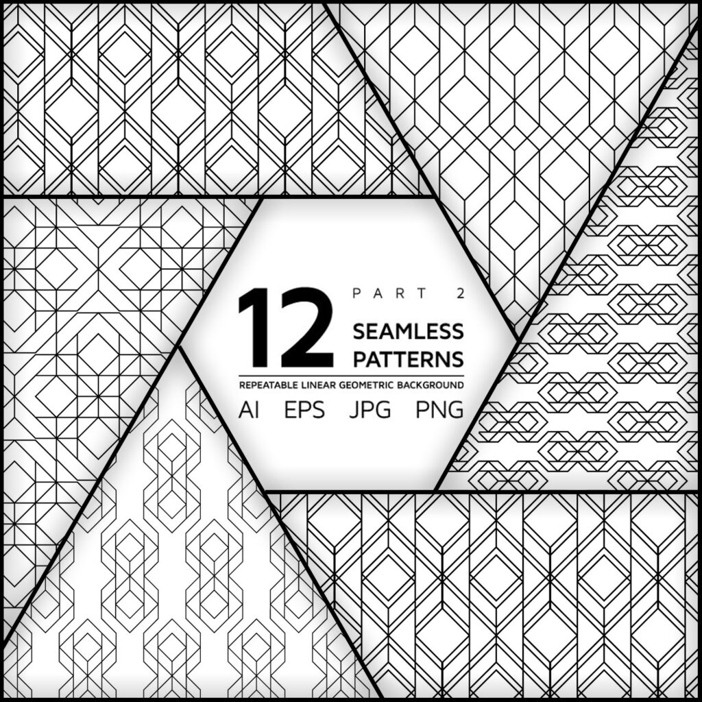 12 Linear Geometric Patterns Part 2 MasterBundles