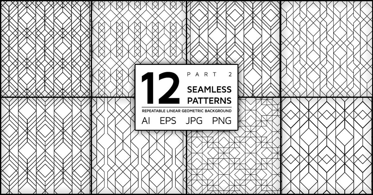 12 Linear Geometric Patterns Part 2 MasterBundles