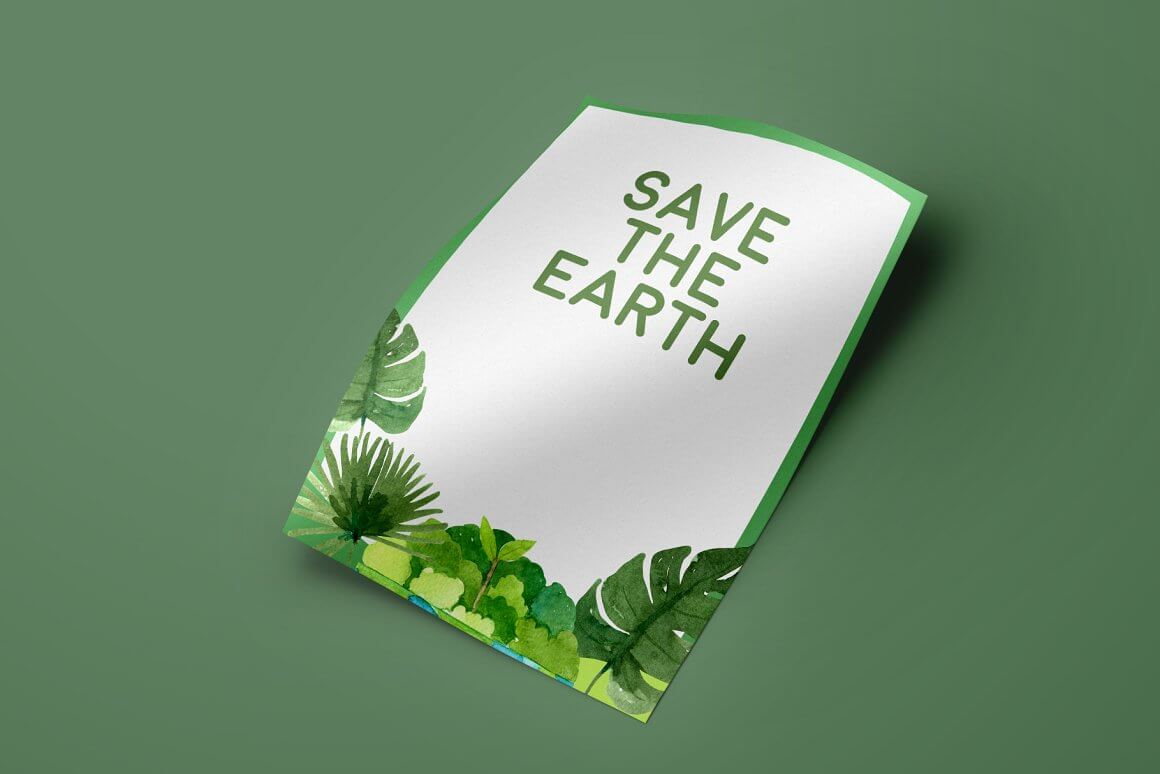 Leaflet save the Earth.