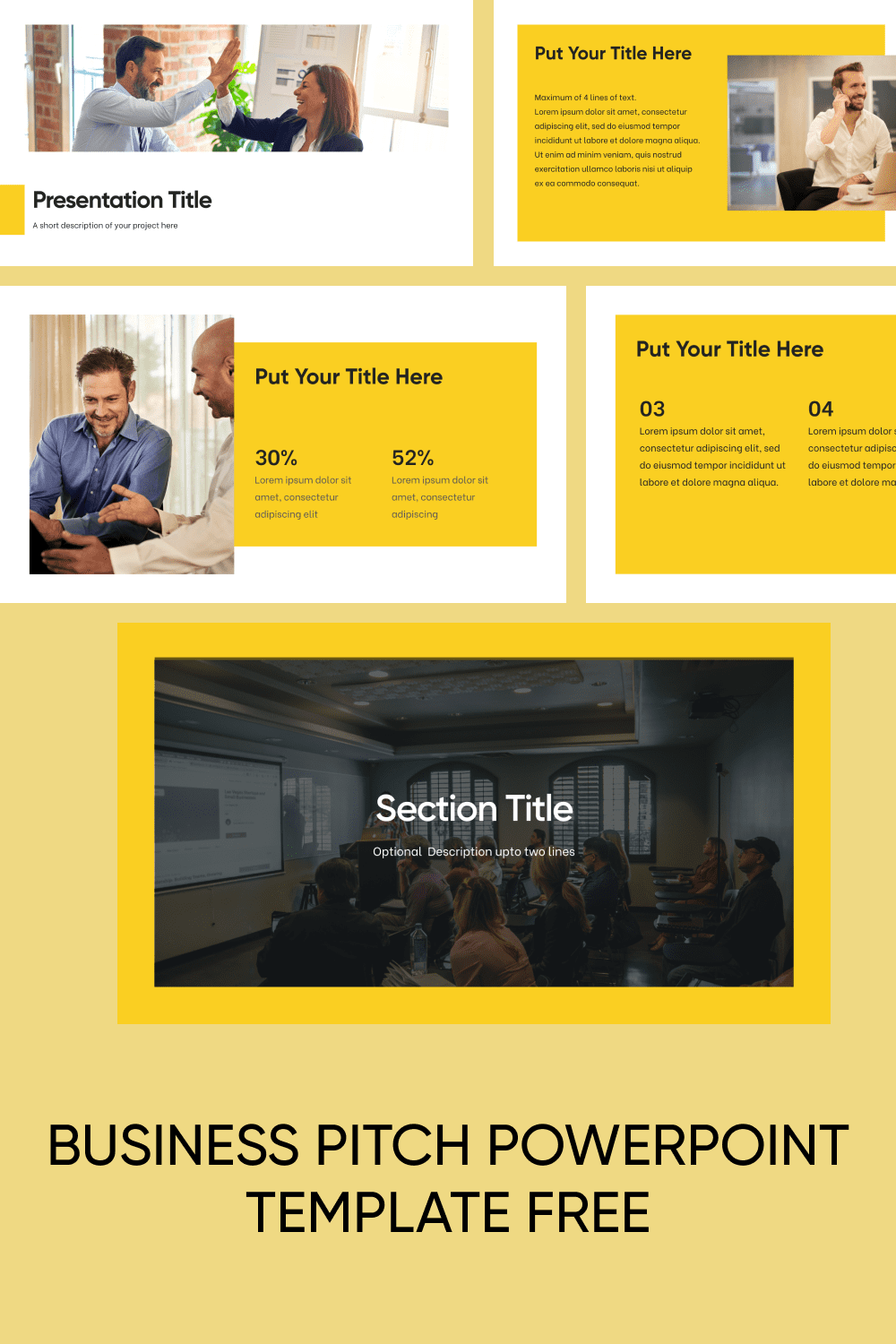 Pinterest Business Pitch Powerpoint Template Free.