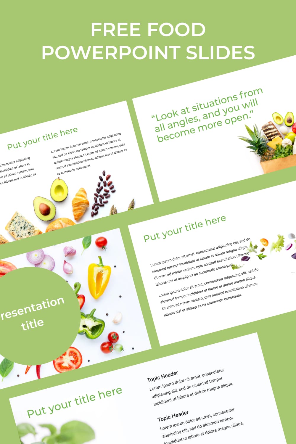 Pinterest Free Food Powerpoint Slides.