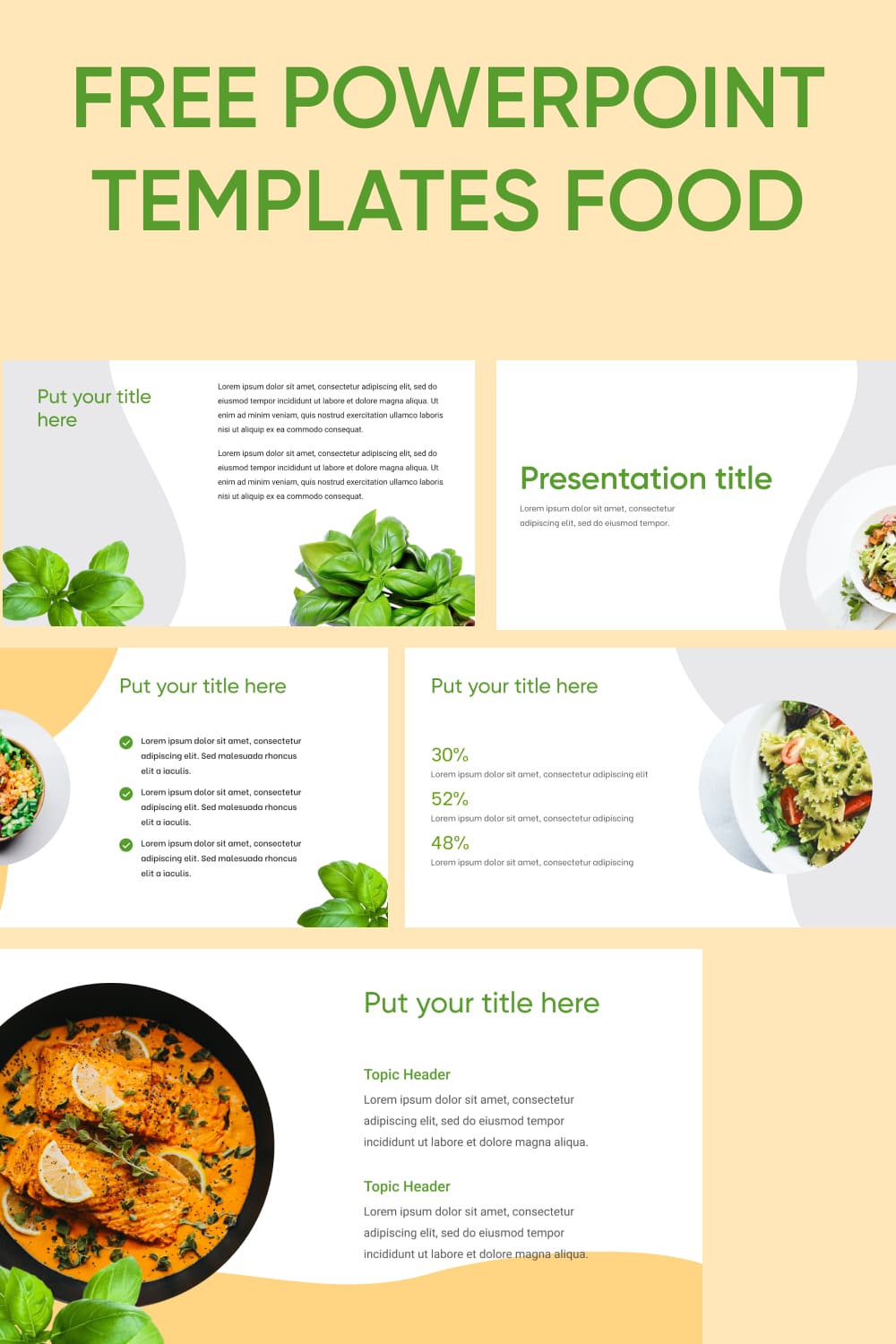 Pinterest Free Powerpoint Templates Food.