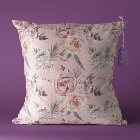 Charming florals element on pillow.