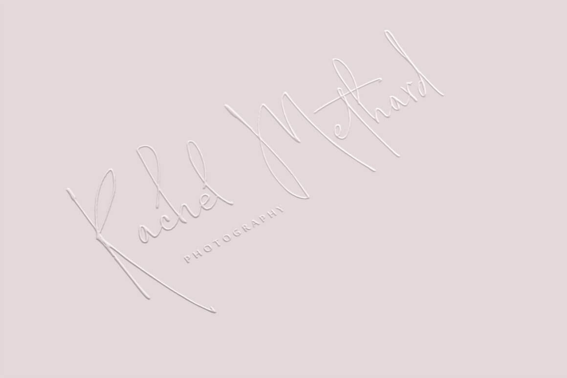 Inscription on pink background: Rachel Methard Photography.