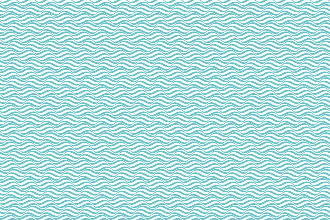 Turquoise waves, modern seamless pattern.