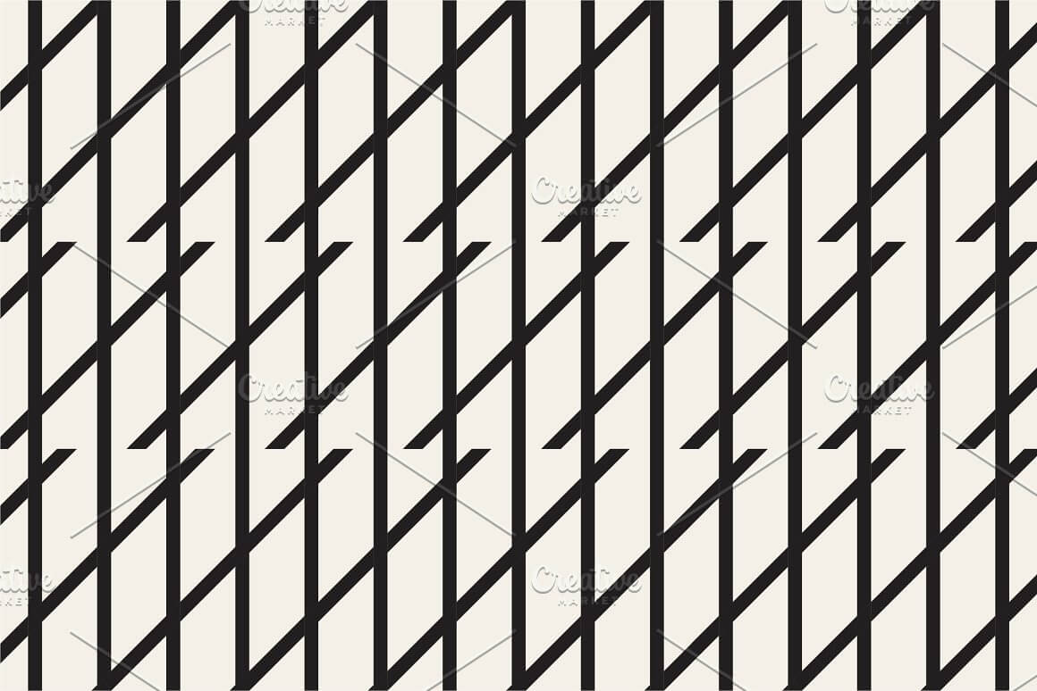Lines with a shift in the center, oblique lattice.