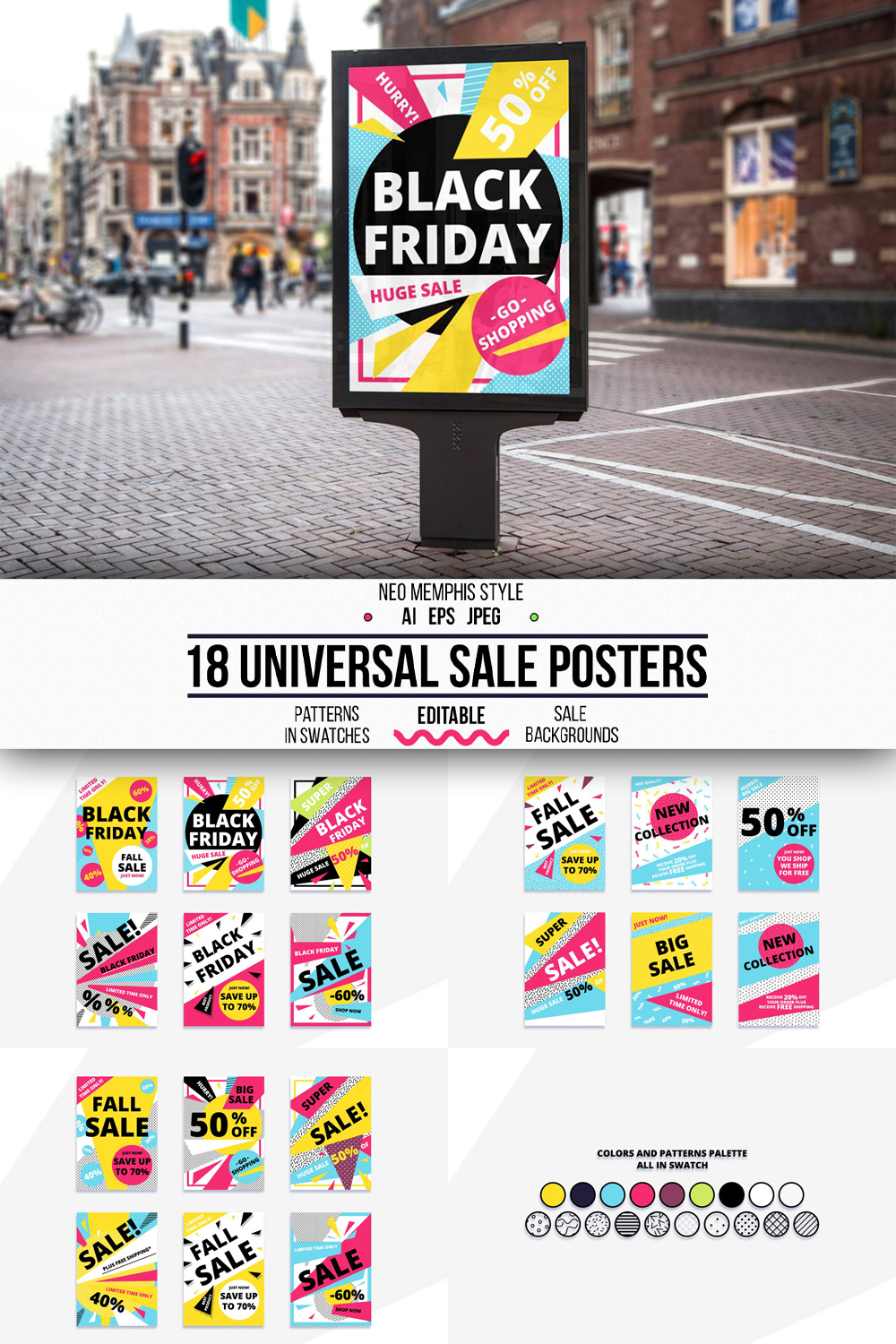 18 universal sale posters patterns of pinterest.
