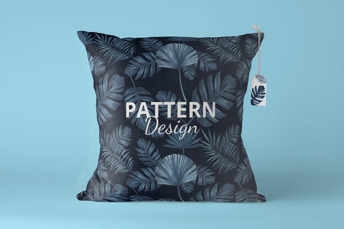Pillow with an inscription: Pattern Design.