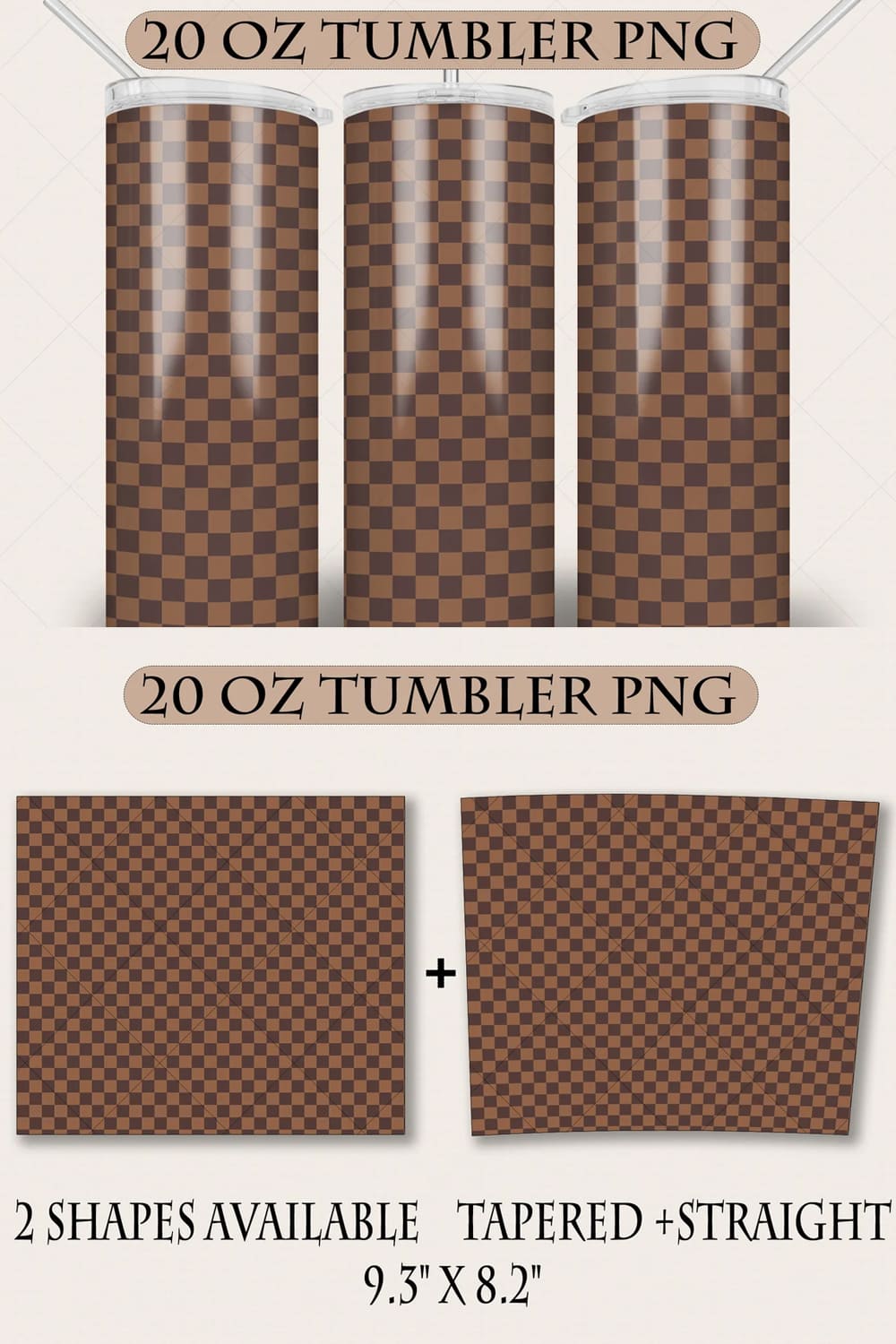 20 Oz Skinny Tumbler Fashion Design pinterest image.