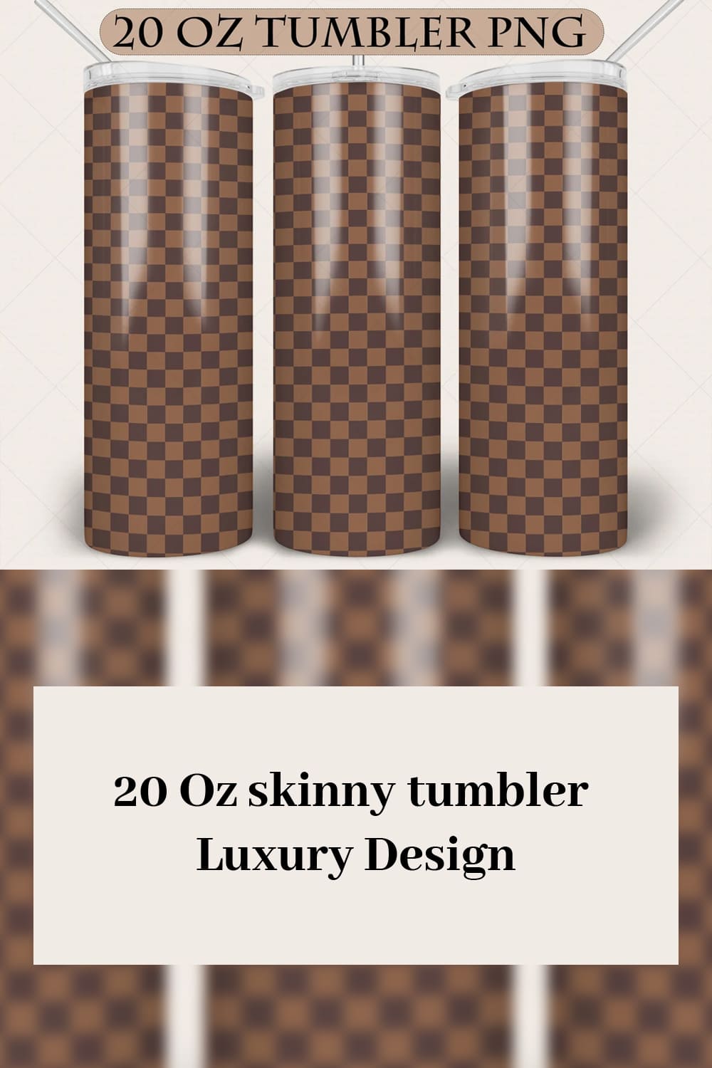 20 oz skinny tumbler luxury design fashion style.