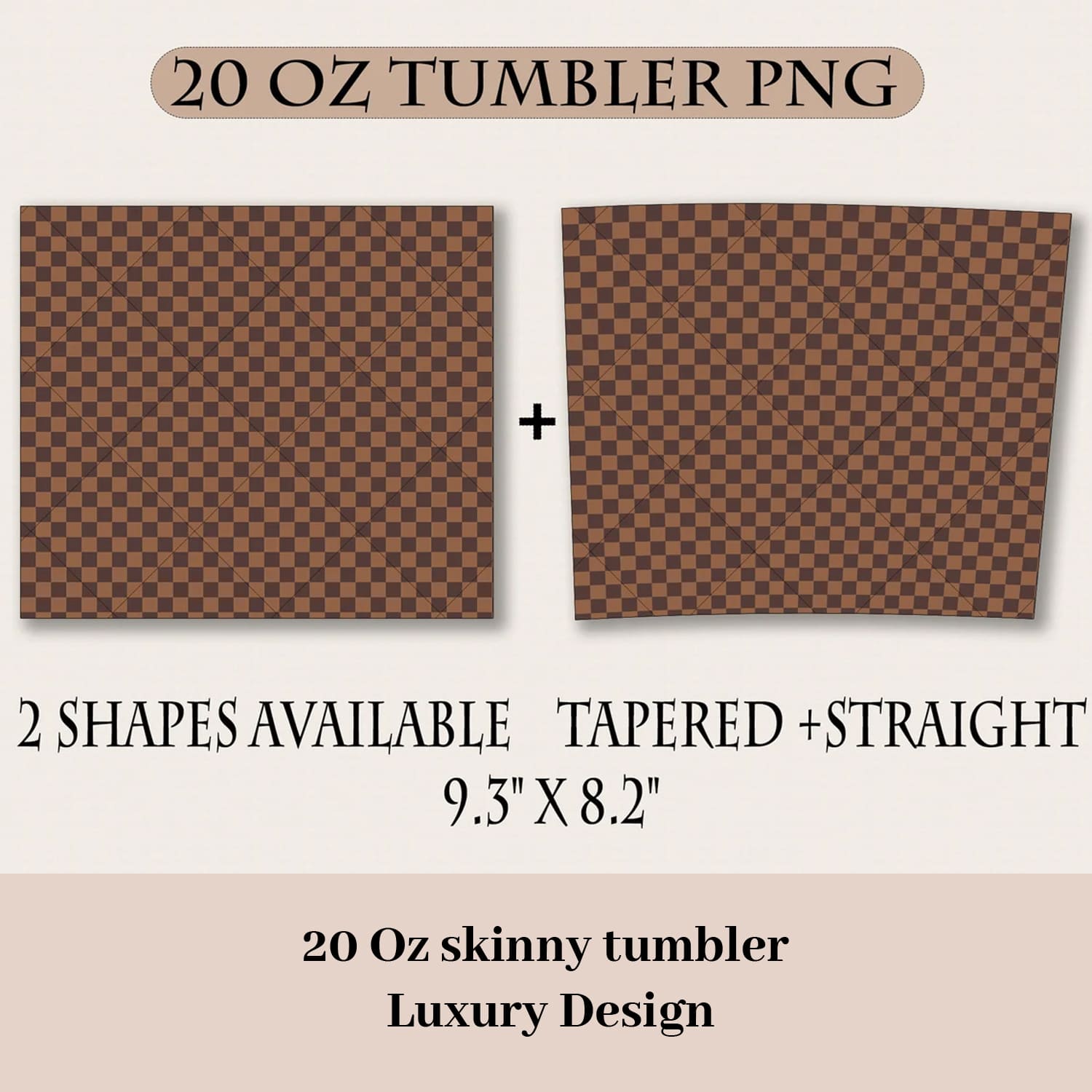 20 oz skinny tumbler luxury design for fashion style.