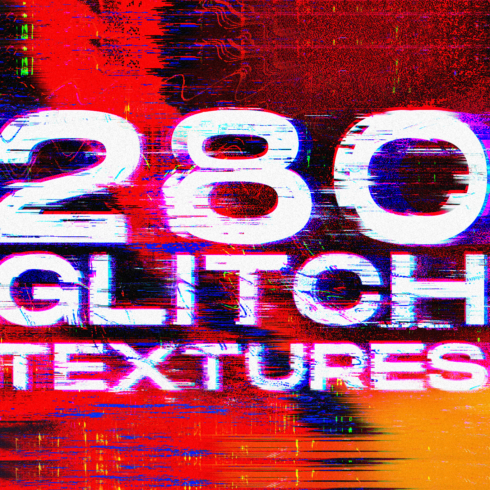 280 glitch distortion effect texture bundle cover image.