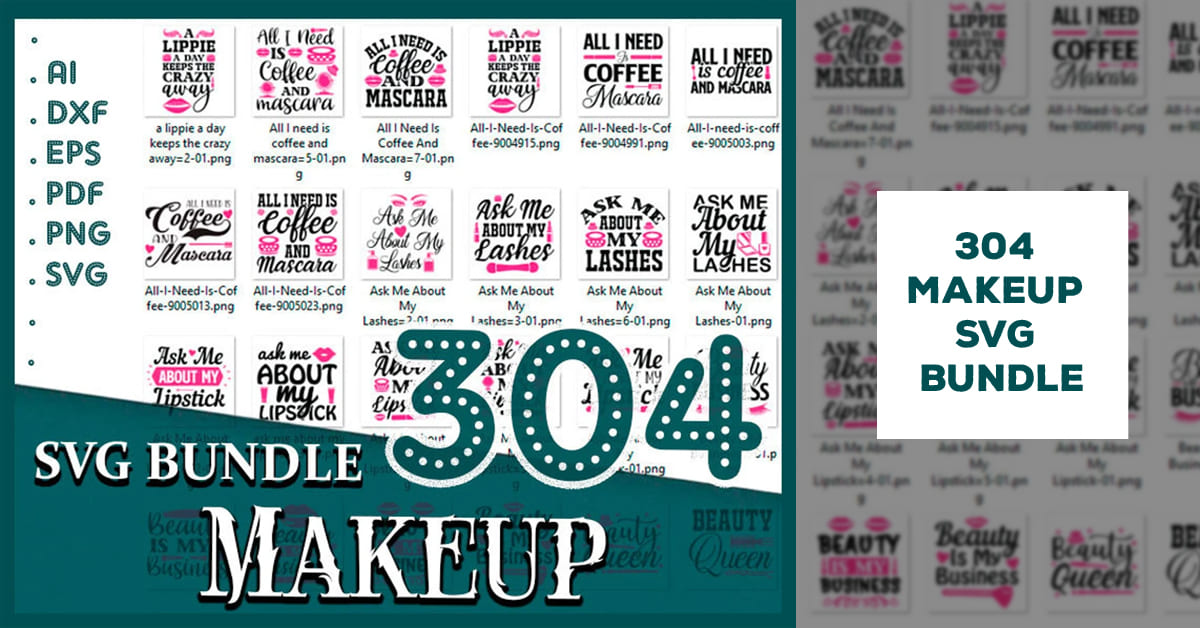 304 Makeup SVG Bundle facebook image.