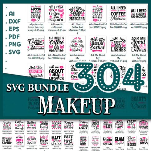 304 Makeup SVG Bundle cover image.