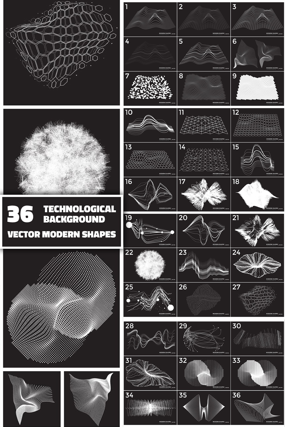 36 technological shapes of pinterest.
