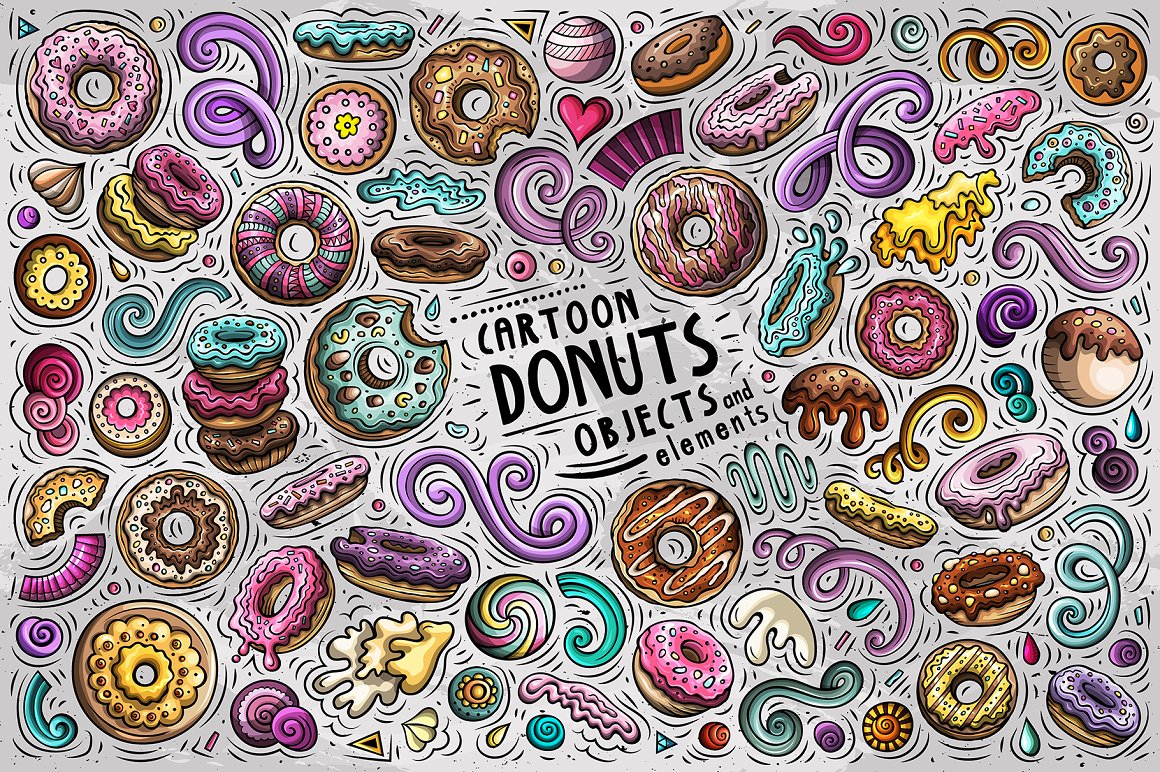 Multicolored donuts for every taste.