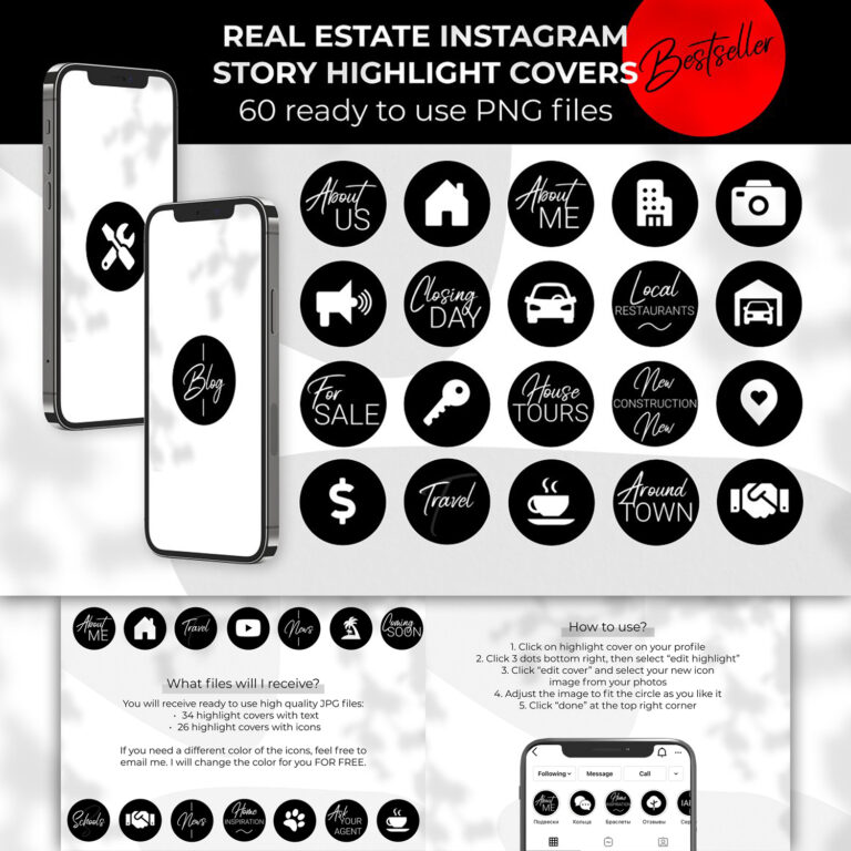 60 Real Estate Instagram Highlights – MasterBundles