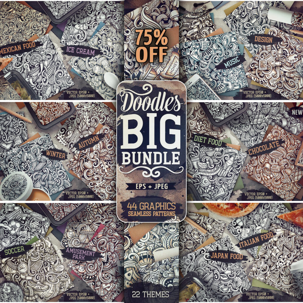 -75% Big Graphics Patterns Bundle #1 – MasterBundles