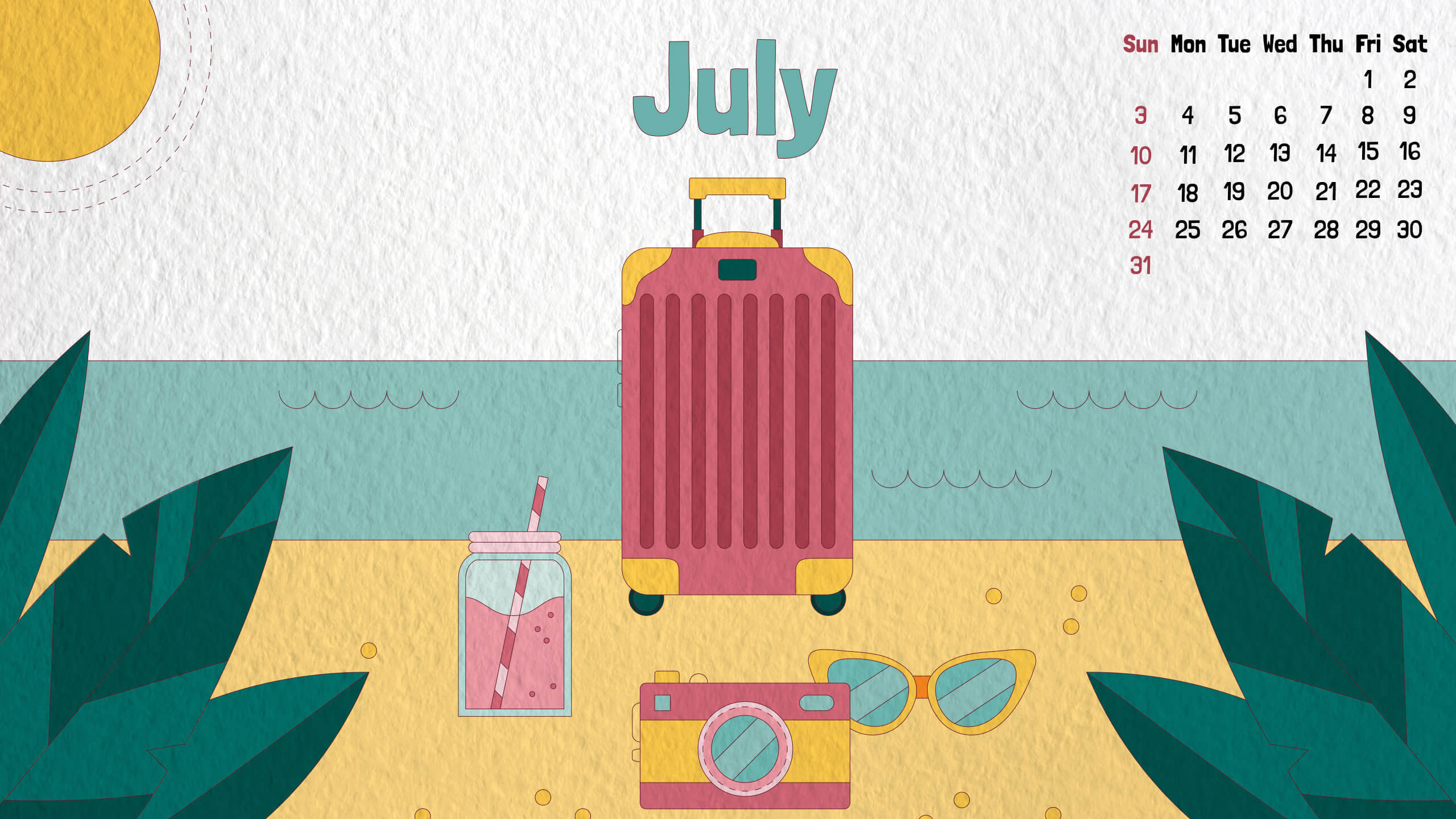  free editable july calendar masterbundles