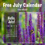 Free Editable July Calendars MasterBundles