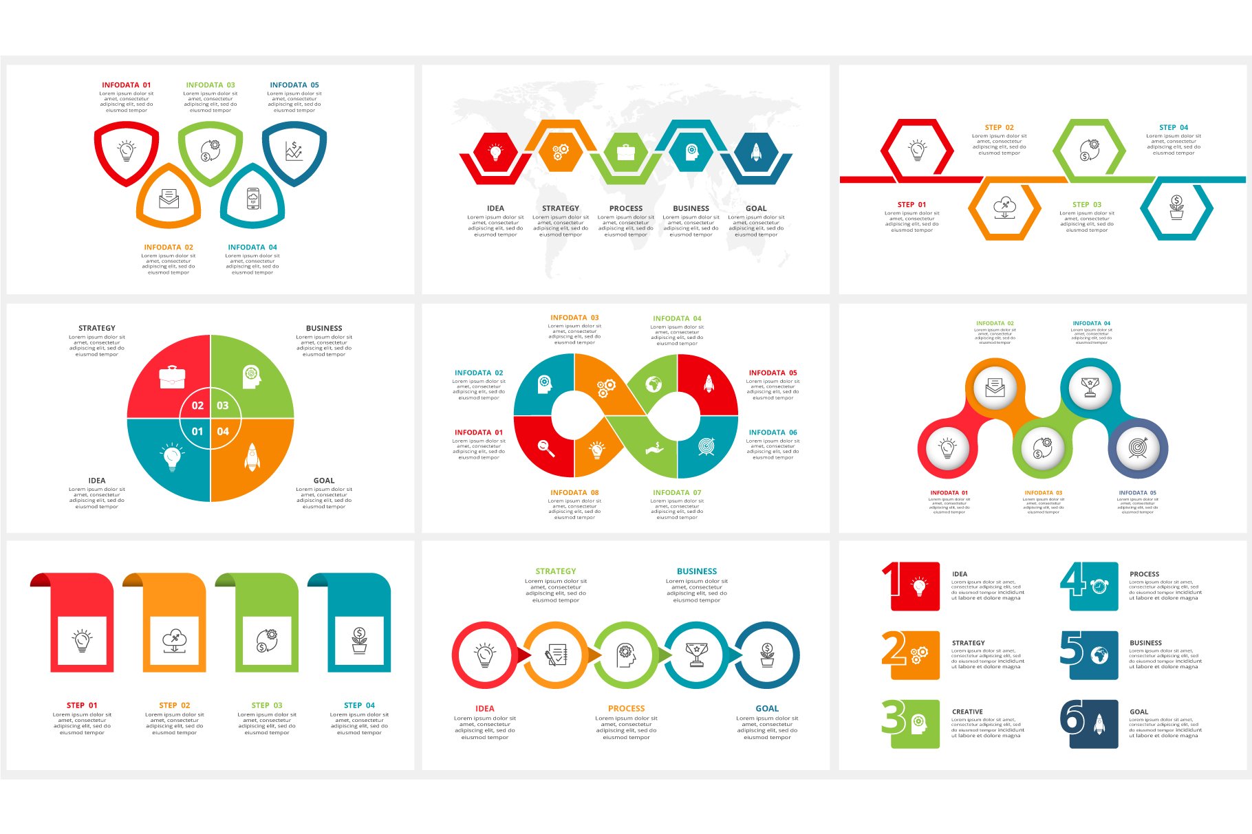 abstract animated infographics slides 2