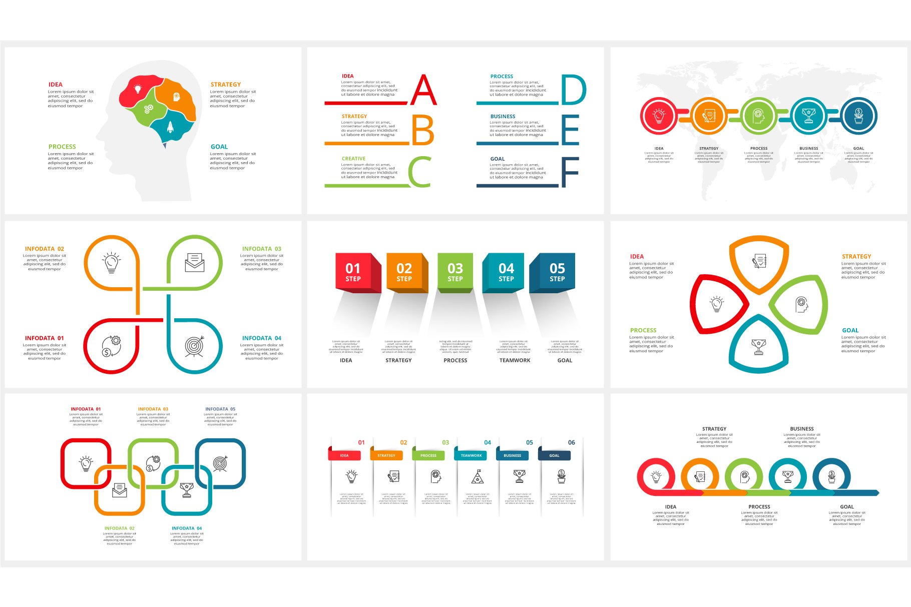 abstract animated infographics slides 3
