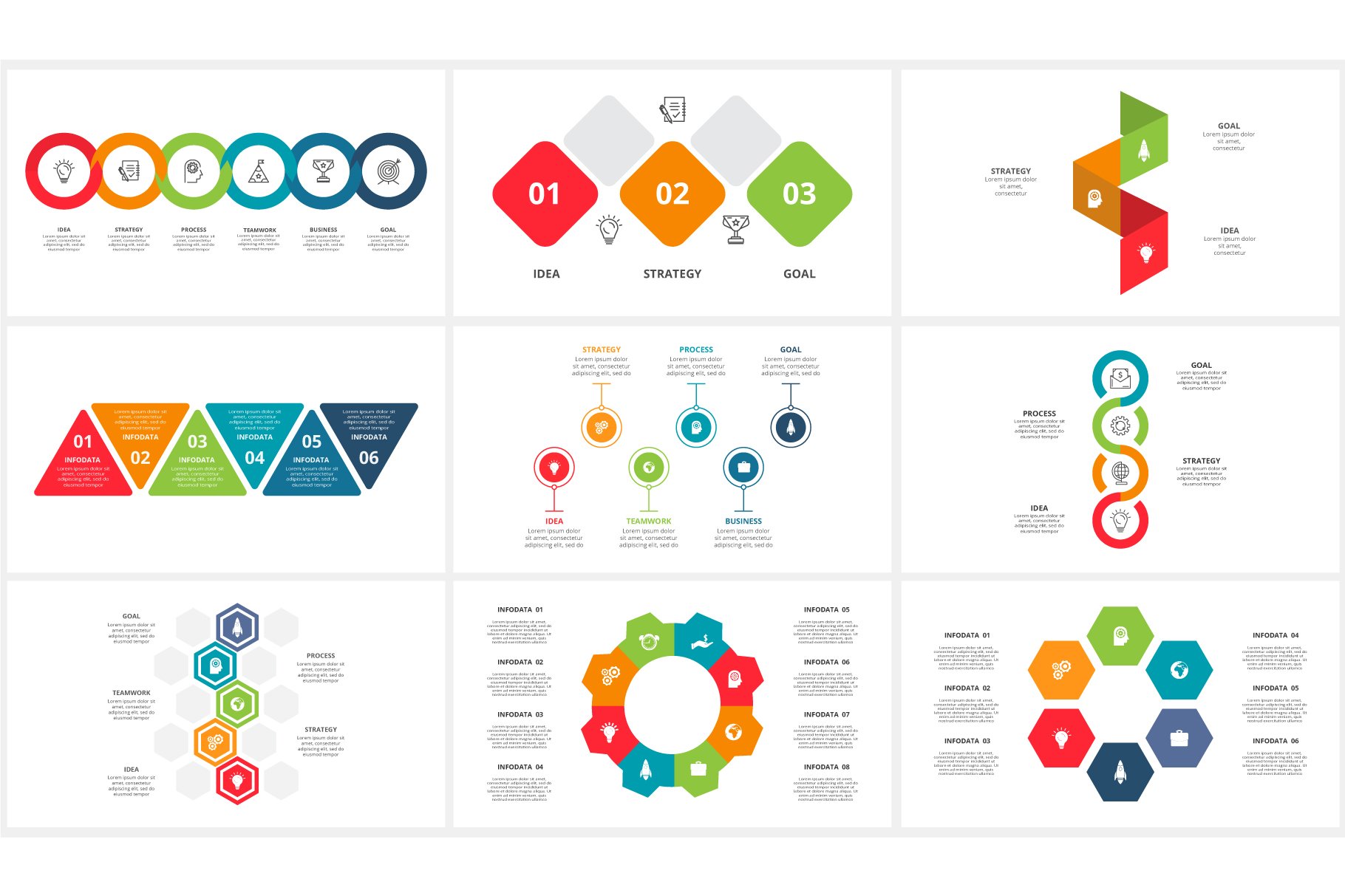 abstract animated infographics slides 5